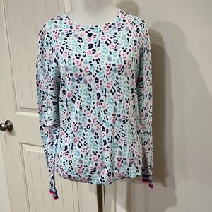 Vibrant Multicolor Leopard Print Long Sleeve Top